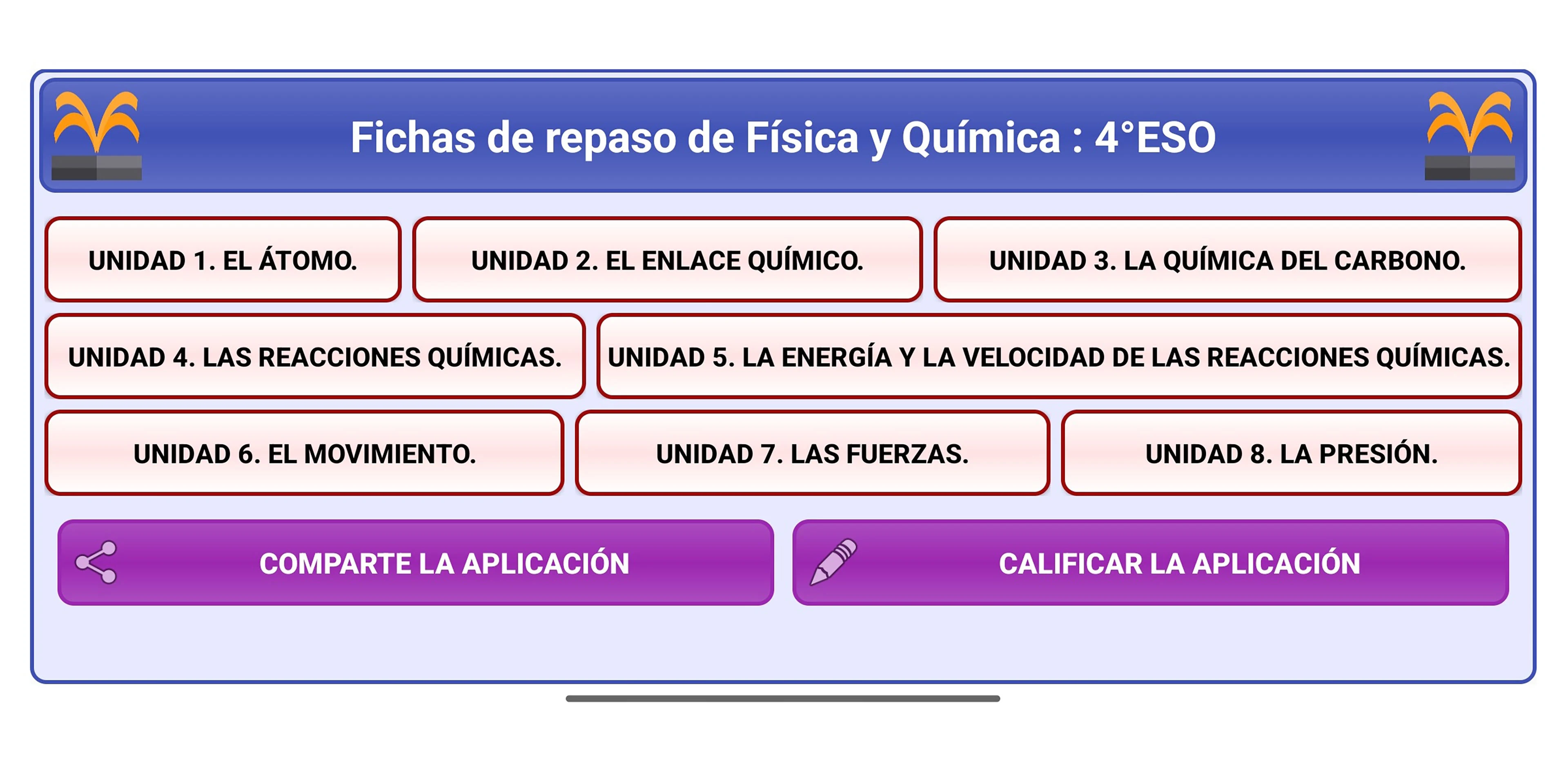 Física y Química 4° ESO screenshot